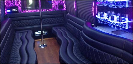 20 Passengerss Party Bus Interior Napa