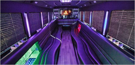 28 Passengers Party Bus Interior Napa