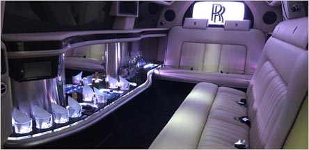 Napa Roll Royce Stretch Limo Interior